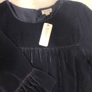 Lined NWT Gymboree navy velvet dress Sz. 14 Girls